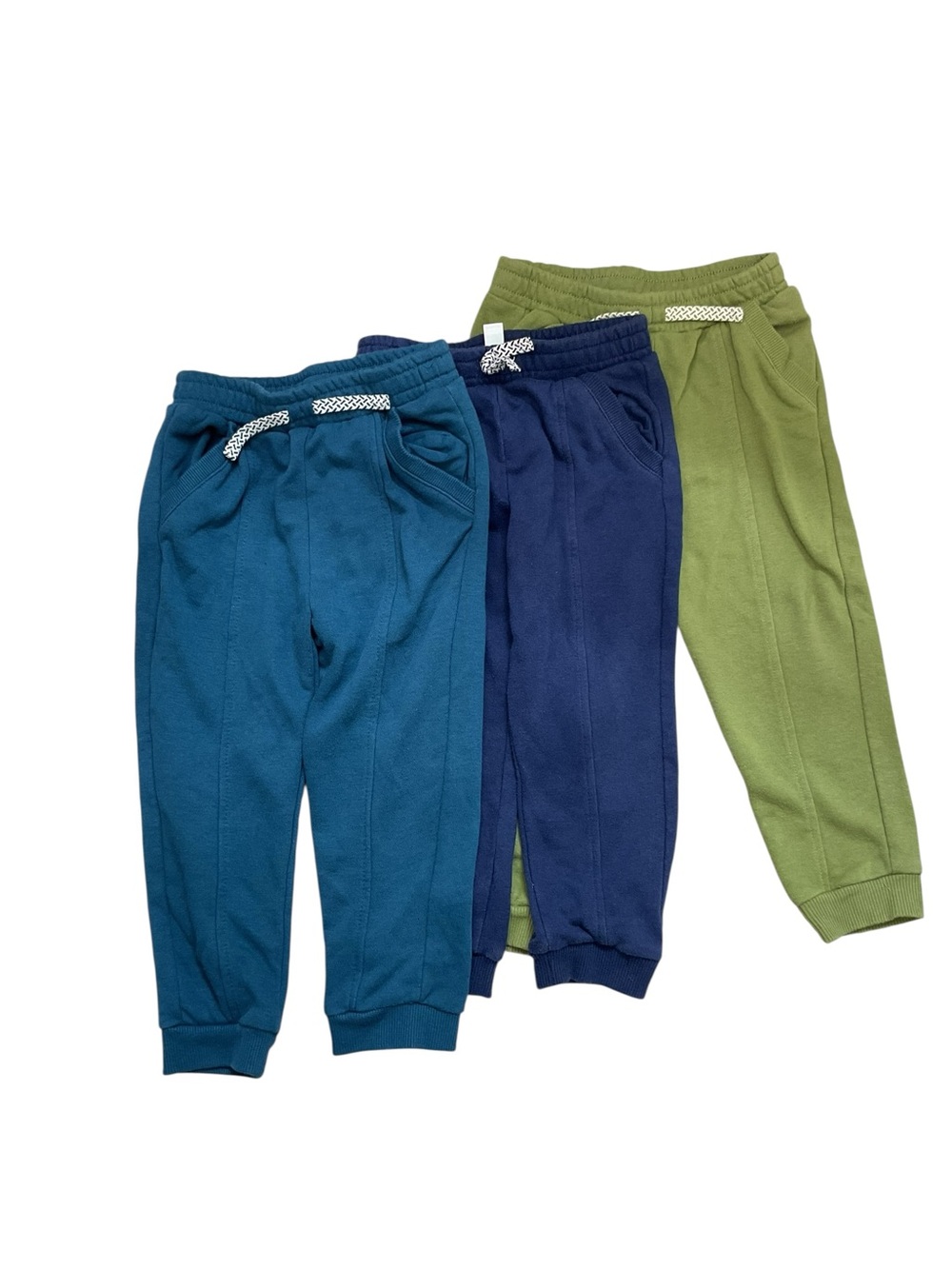 dip Teal, Navy & Olive Green Kids Jogger Trio